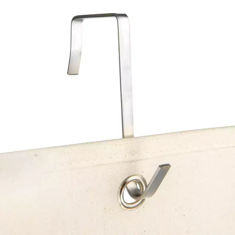 Organizzatore porta berretti e cappelli in misto cotone da appendere alla porta con 15 grucce a strappo, naturale