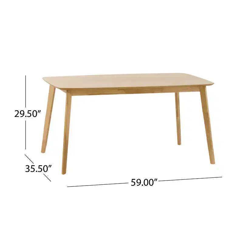 Tavolo da Pranzo in Legno Anne Mid-Century Modern
