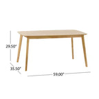 Tavolo da Pranzo in Legno Anne Mid-Century Modern