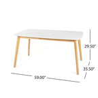 Tavolo da Pranzo in Legno Anne Mid-Century Modern