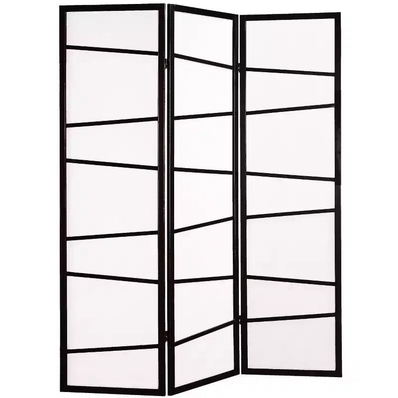 Divisorio per Ambienti a 3 Pannelli Roundhill Furniture, Nero