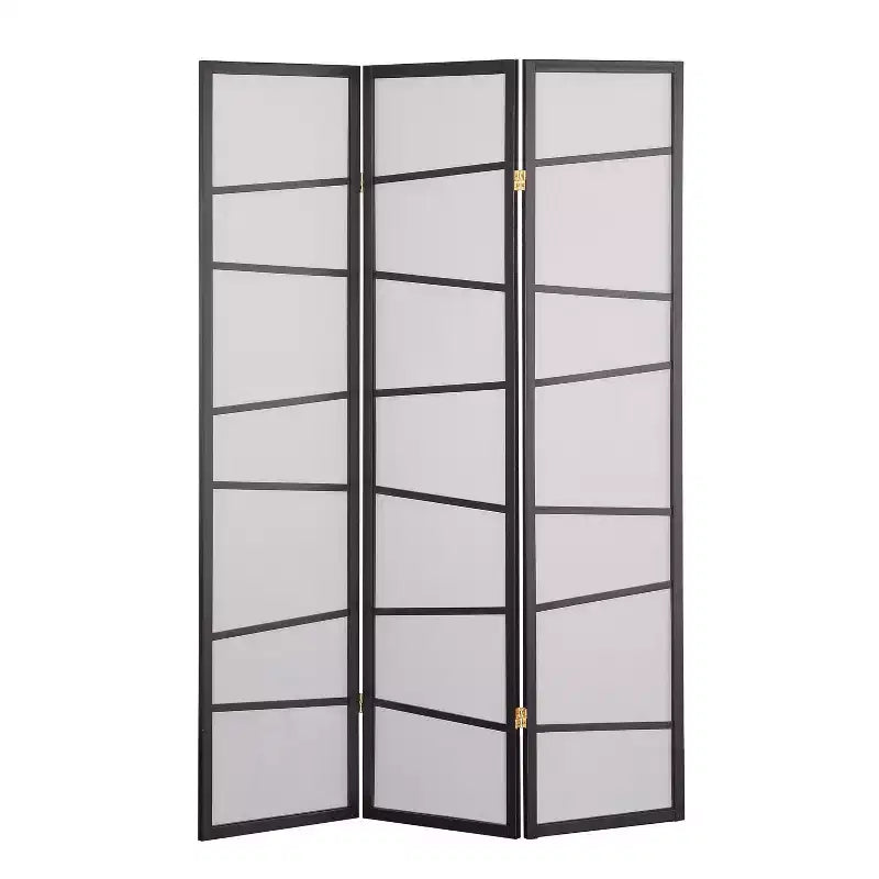 Divisorio per Ambienti a 3 Pannelli Roundhill Furniture, Nero
