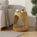 Tavolino Hollow, texture effetto legno, colore naturale