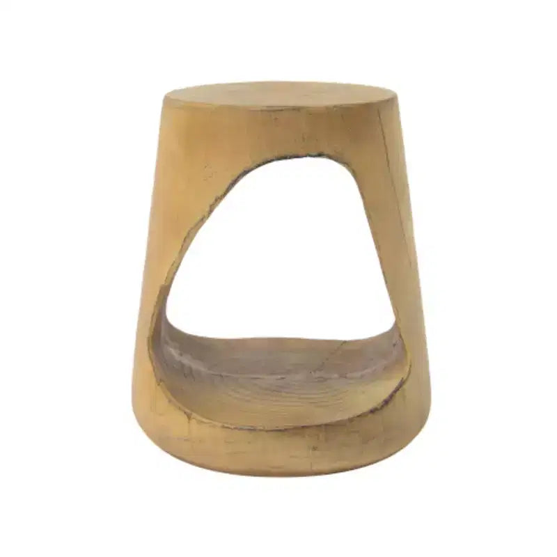Tavolino Hollow, texture effetto legno, colore naturale