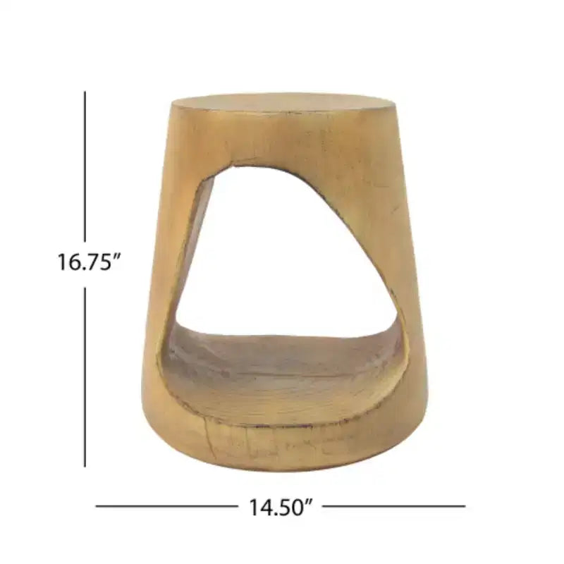 Tavolino Hollow, texture effetto legno, colore naturale