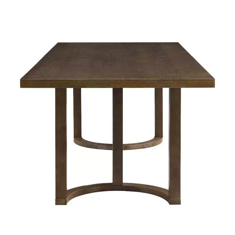 Tavolo da pranzo rettangolare Carissa moderno 95" in legno di gomma per 8 persone
