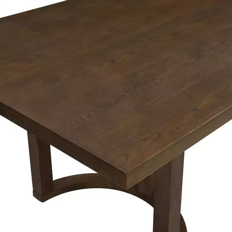 Tavolo da pranzo rettangolare Carissa moderno 95" in legno di gomma per 8 persone