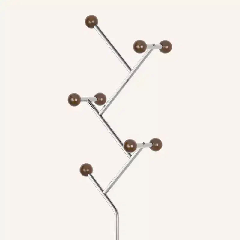 Appendiabiti da terra Bekrvio con base in marmo pesante, albero appendiabiti in metallo extra-stabile con 8/9 ganci in legno massiccio per vestiti, cappelli e borse