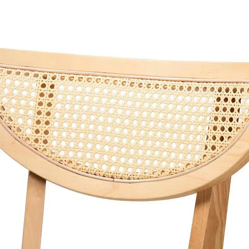 Set di 2 sedie da pranzo Dannell in tessuto e legno Grigio/Rovere naturale/Marrone chiaro: Rivestimento in poliestere, Struttura in legno di caucciù