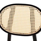 Set di 2 sedie da pranzo Darrion in tessuto e legno Crema/Nero/Marrone chiaro: Rivestimento in poliestere, struttura in legno di gomma