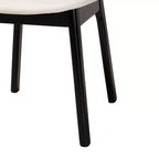 Set di 2 sedie da pranzo Darrion in tessuto e legno Crema/Nero/Marrone chiaro: Rivestimento in poliestere, struttura in legno di gomma