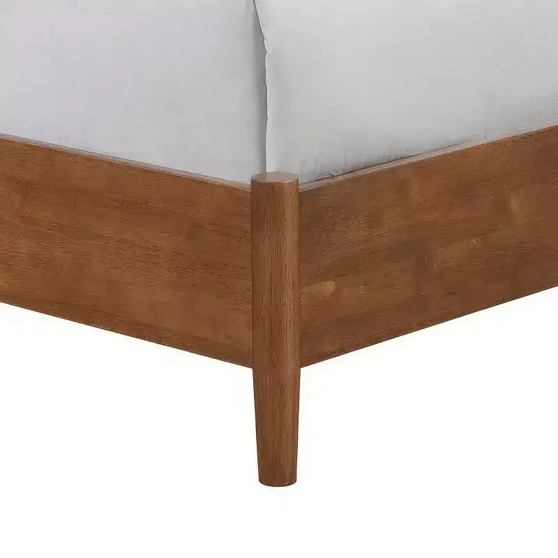 Set camera da letto moderno di metà secolo Riverstone 3 pezzi Queen con 2 comodini, Noce