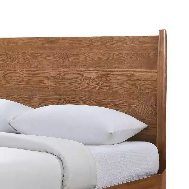 Set camera da letto moderno di metà secolo Riverstone 3 pezzi Queen con 2 comodini, Noce