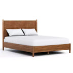 Set camera da letto moderno di metà secolo Riverstone 3 pezzi Queen con 2 comodini, Noce