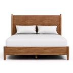 Set camera da letto moderno di metà secolo Riverstone 3 pezzi Queen con 2 comodini, Noce