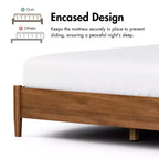Set camera da letto moderno di metà secolo Riverstone 3 pezzi Queen con 2 comodini, Noce