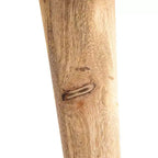 Panca in Pelle di Capra Color Tabacco: Struttura in Legno di Mango, Pouf Ottomano Rettangolare Imbottito