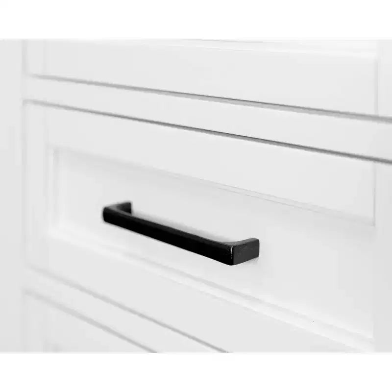 Credenza Scrivania Moderna in Legno con Sopralzo Completamente Assemblata Bianca - Collezione Abby