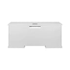 Credenza Scrivania Moderna in Legno con Sopralzo Completamente Assemblata Bianca - Collezione Abby