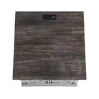 Tavolino Festivo a 2 ante grigio: stile rustico, prese USB/AC integrate, ripiano regolabile