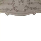Letto matrimoniale "Eastern King" Dresden da 92" con intagli in stile Rococò e similpelle