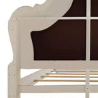 Letto matrimoniale "Eastern King" Dresden da 92" con intagli in stile Rococò e similpelle