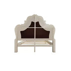 Letto matrimoniale "Eastern King" Dresden da 92" con intagli in stile Rococò e similpelle