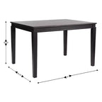 Tavolo da pranzo in legno con gambe affusolate, 4 posti, capacità 136 kg