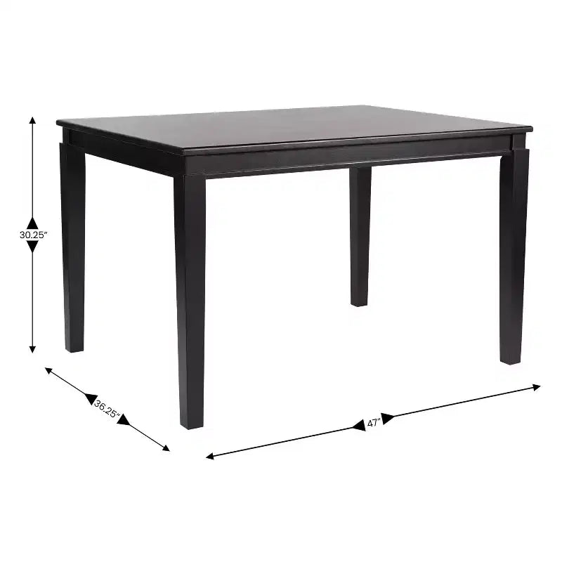Tavolo da pranzo in legno con gambe affusolate, 4 posti, capacità 136 kg
