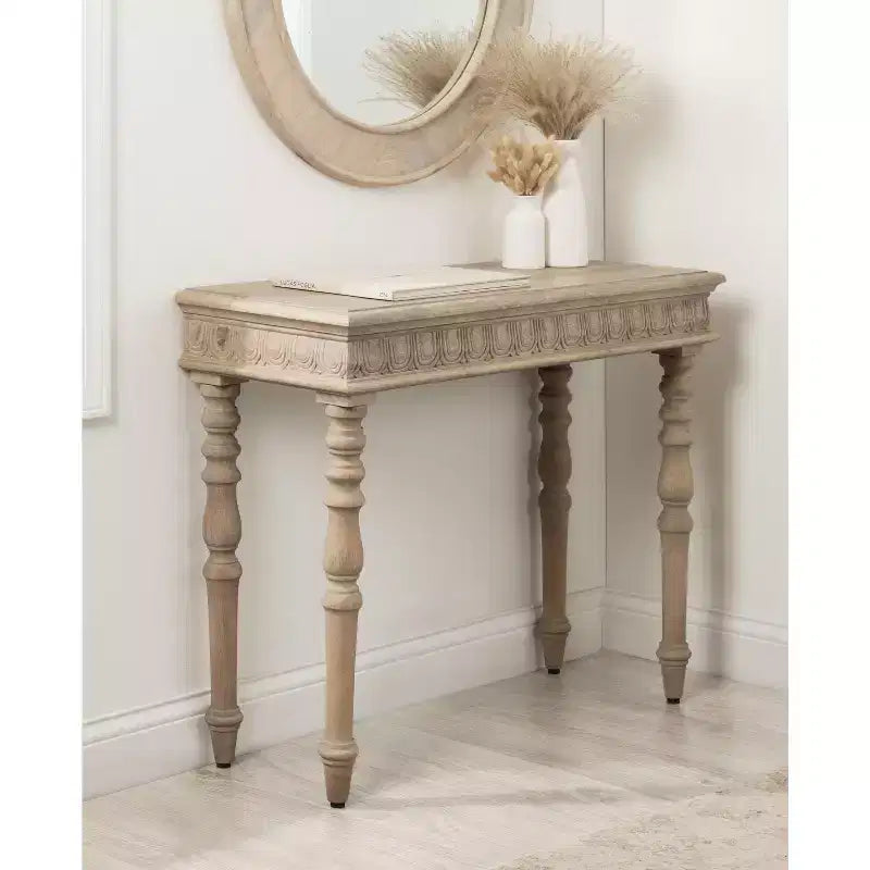 Patresa Tavolino Consolle Rettangolare in Legno, 36x14x30, Marrone