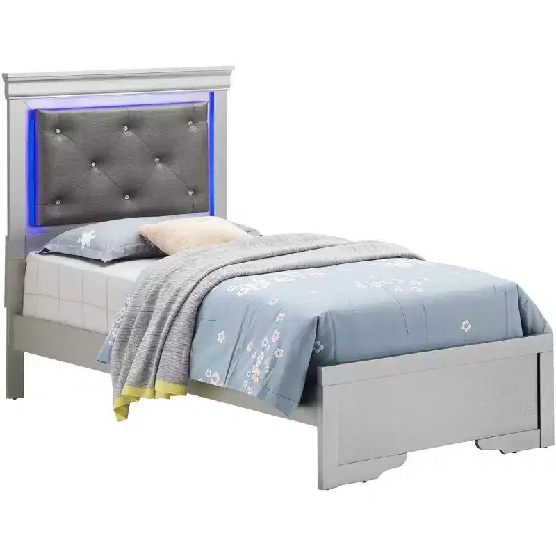 Letto matrimoniale Lorana a pannelli gemelli