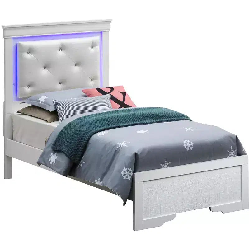 Letto matrimoniale Lorana a pannelli gemelli