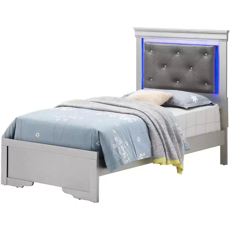 Letto matrimoniale Lorana a pannelli gemelli