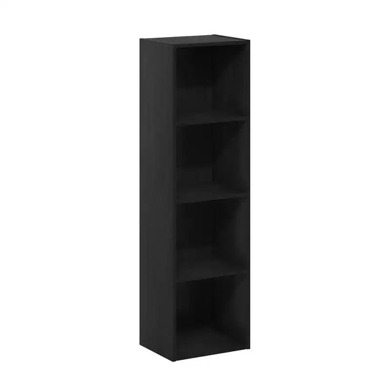 Libreria aperta a 4 ripiani reversibile, scaffale portaoggetti sottile, espositore