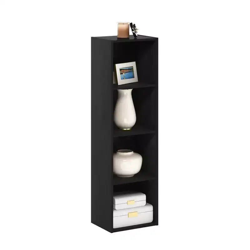 Furinno 4-Tier Reversible Open Bookshelf Slim Storage Bookcase Display Shelf