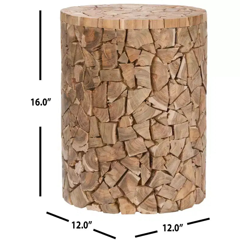 Sgabello rotondo Canyon - Rovere medio