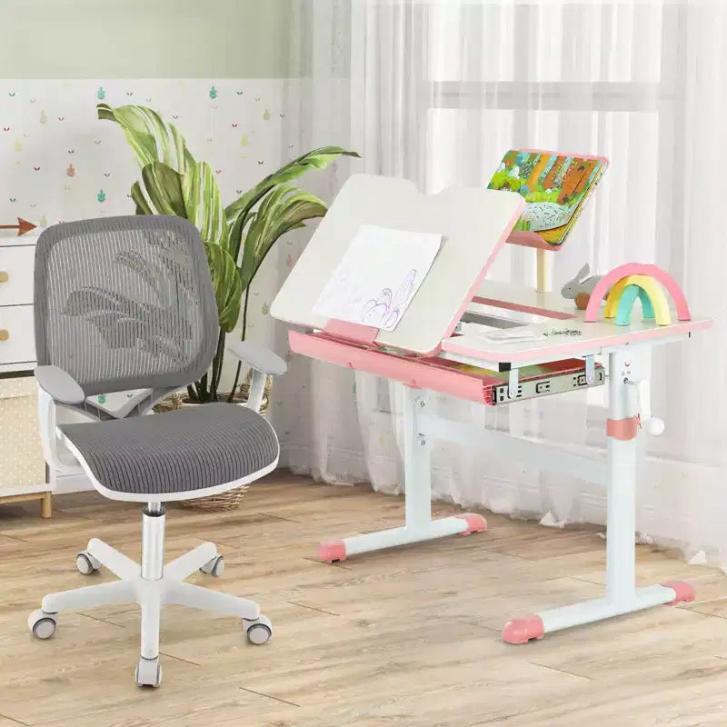Sedia da scrivania per bambini Girevole in rete Sedia da computer per bambini con altezza regolabile