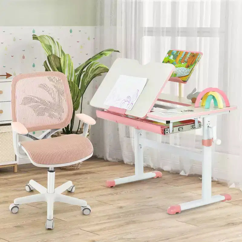 Sedia da scrivania per bambini Girevole in rete Sedia da computer per bambini con altezza regolabile