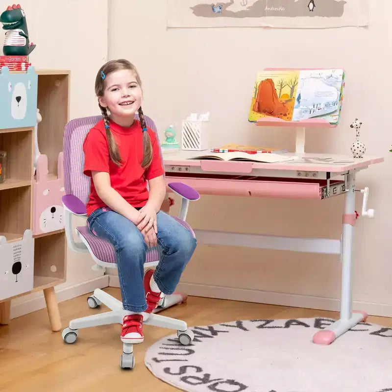 Sedia da scrivania per bambini Girevole in rete Sedia da computer per bambini con altezza regolabile