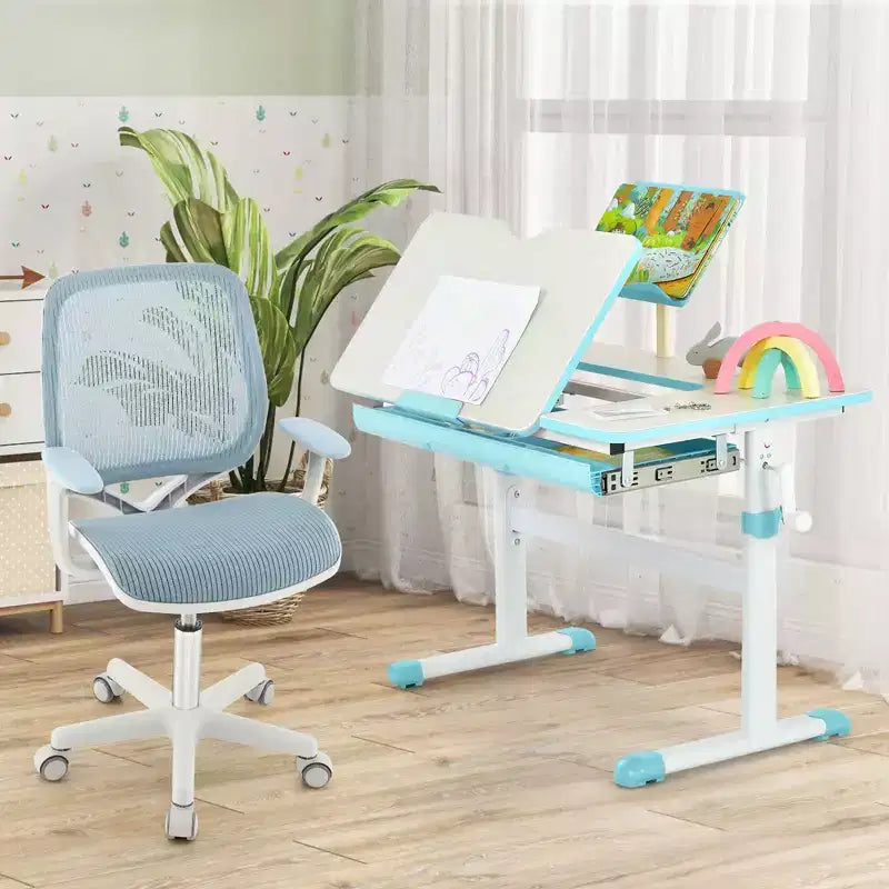 Sedia da scrivania per bambini Girevole in rete Sedia da computer per bambini con altezza regolabile
