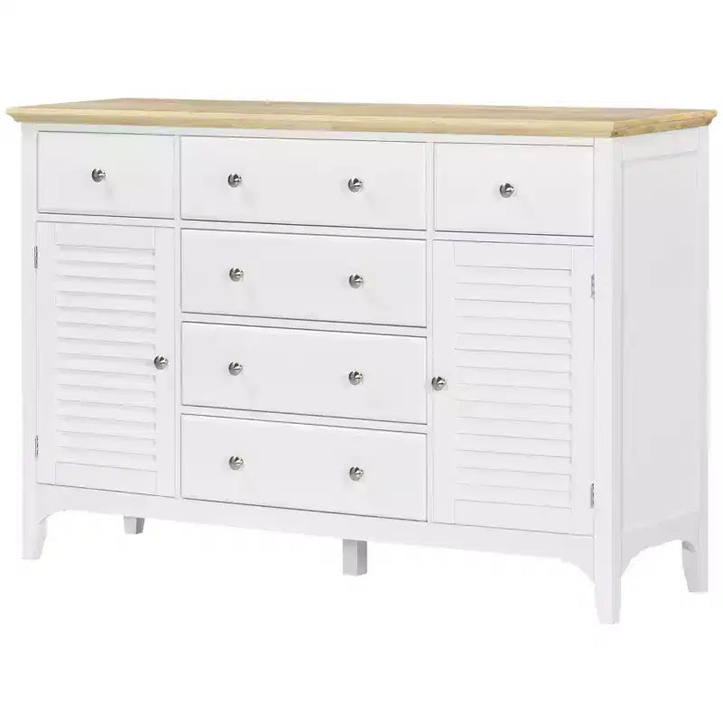 Madia moderna con cassetti, credenza con armadietti, ripiani regolabili per soggiorno, cucina