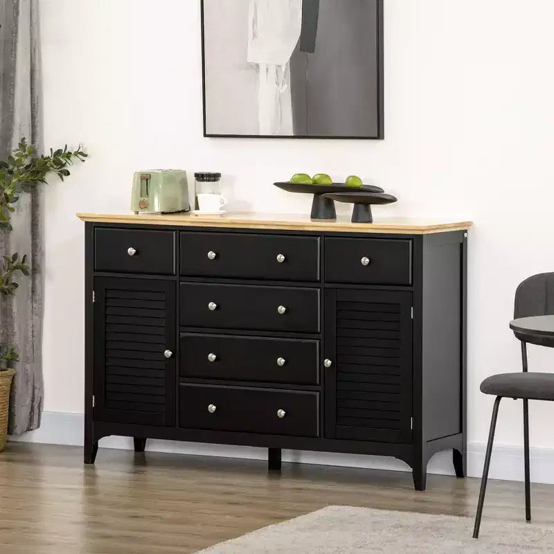 Madia moderna con cassetti, credenza con armadietti, ripiani regolabili per soggiorno, cucina
