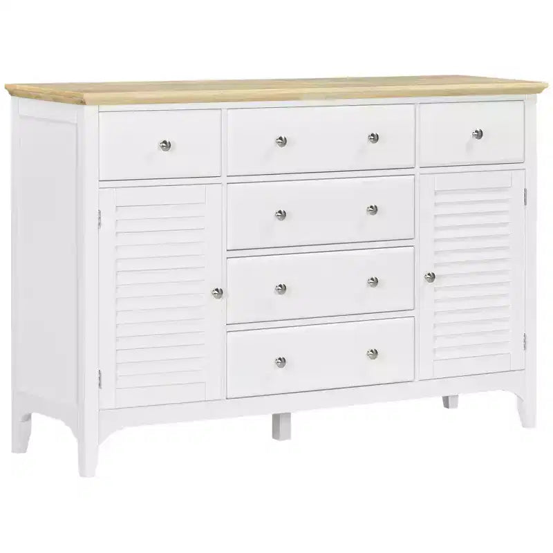 Madia moderna con cassetti, credenza con armadietti, ripiani regolabili per soggiorno, cucina