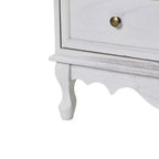 Set di 2 cassettiere accentate tradizionali Galatea da 81 cm in legno massello con 3 cassetti e stazione di ricarica