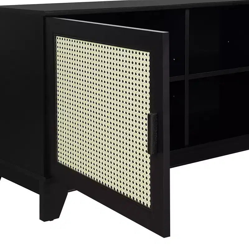 Mobile TV Sheridan Modern 6 ripiani in rattan per TV fino a 55"