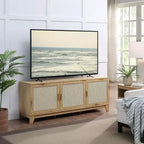 Mobile TV Sheridan Modern 6 ripiani in rattan per TV fino a 55"