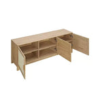 Mobile TV Sheridan Modern 6 ripiani in rattan per TV fino a 55"