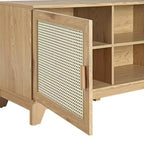 Mobile TV Sheridan Modern 6 ripiani in rattan per TV fino a 55"