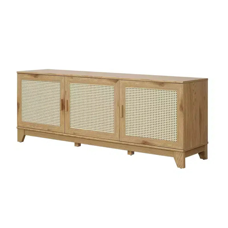 Mobile TV Sheridan Modern 6 ripiani in rattan per TV fino a 55"