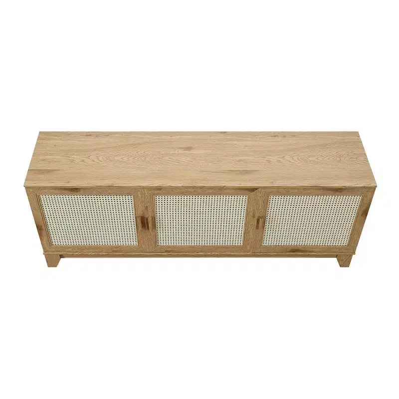 Mobile TV Sheridan Modern 6 ripiani in rattan per TV fino a 55"